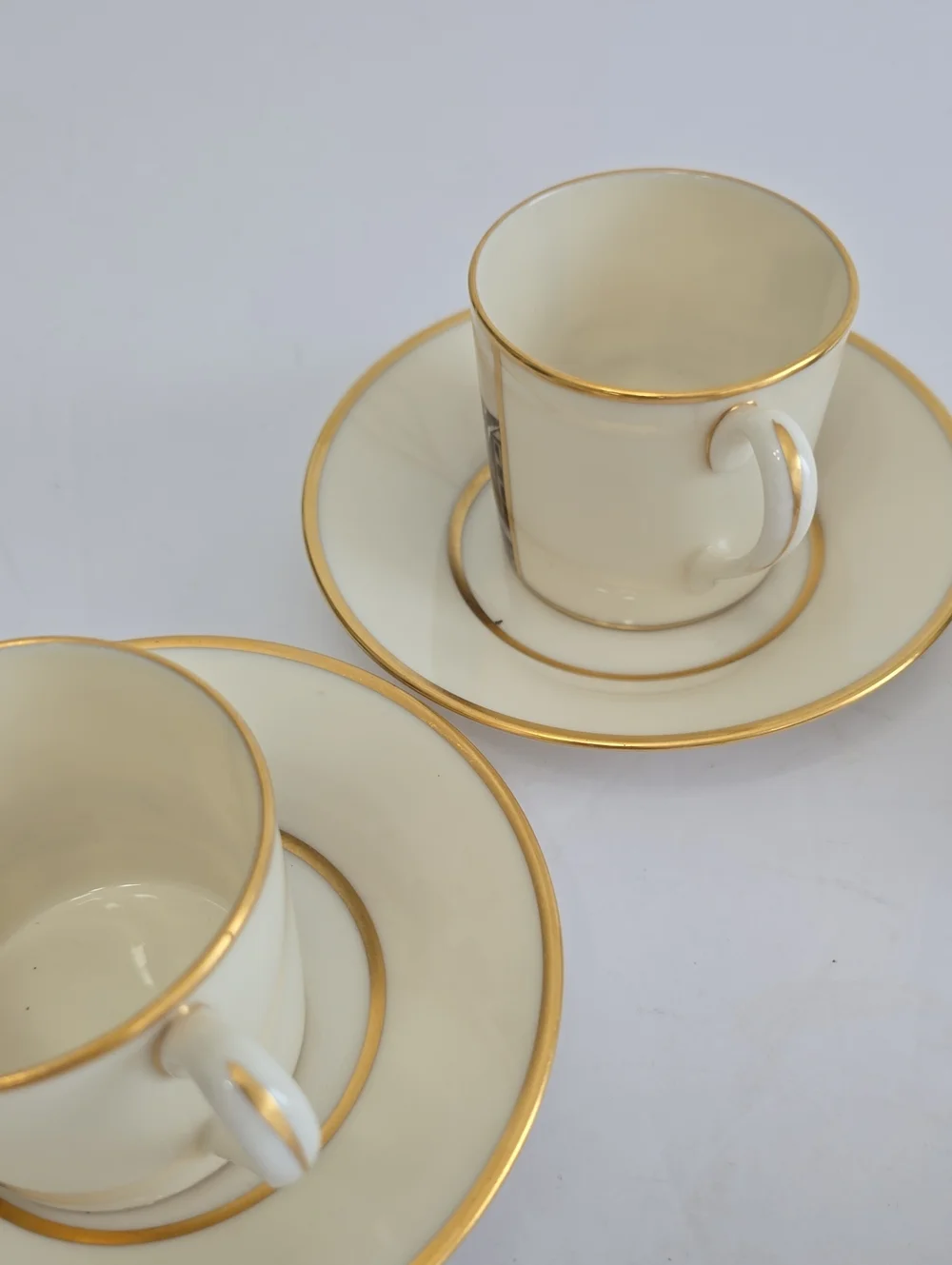 Lenox Historical China Set Of 4 Minga Pope Patchin Cups Saucers